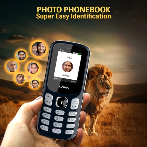 Image of Lava A3 King 2026 Dual Sim Keypad Mobile Phone | 1750mAh Big Battery | 1.8 inch Large Display | 7 Languages Read & Write Support | Vibration Alert (Blue)