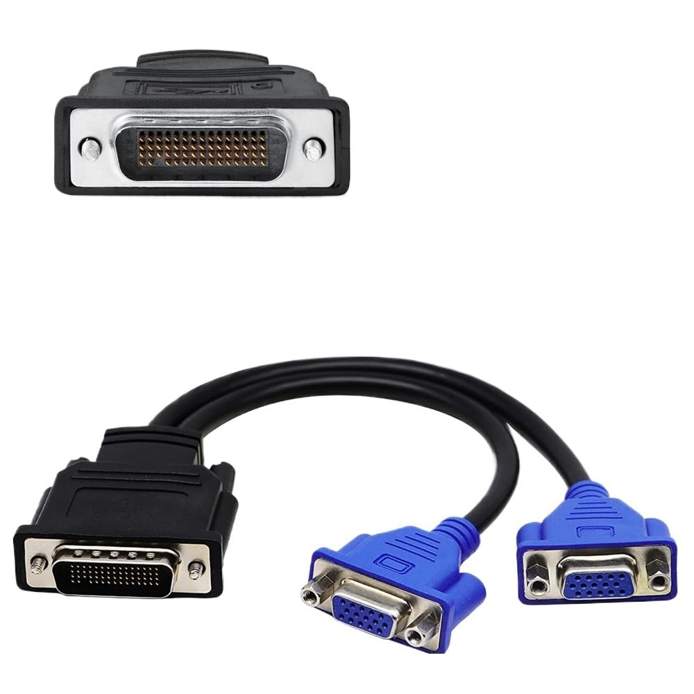 DMS 59-pinowy męski na 2 VGA DVI Displayport kompatybilny z HDMI żeński rozdzielacz przedłużacz adapter (1 szt.)