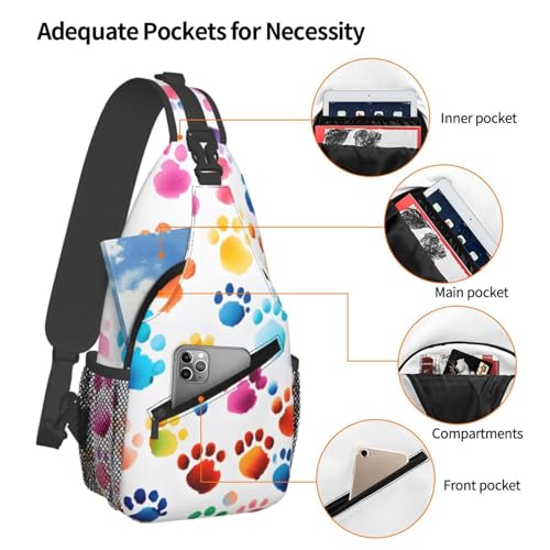 Bolso bandolera deportivo colorido para adultos unisex miniatura 4