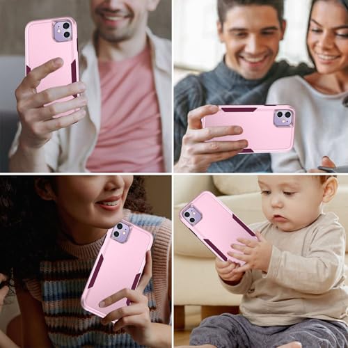 Coque iPhone 11 avec protection écran HD intégrale rigide rose - 6