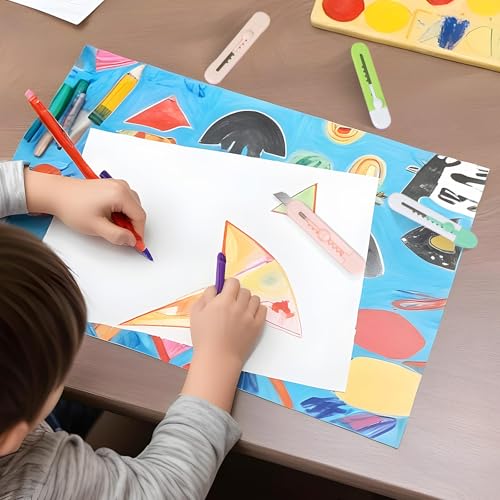 Dimeho Klein Utility Messer 6 Pcs Cuttermesser Set Einziehbarer Brieföffner Gebrauchsmesser Tragbar Kartonöffner Cutter Brieföffner zum Öffnen Papier Umschlägen Paketen Kartons Taschens (6 Farben)