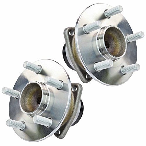 Image of TRQ Rear Left and Right Wheel Bearing and Hub Assembly Set 2 Piece Compatible with 03-08 Toyota Corolla 4 Wheel ABS 04-09 Prius 03-06 Matrix FWD 07-08 Matrix 03-06 Pontiac Vibe FWD 07-08 Vibe