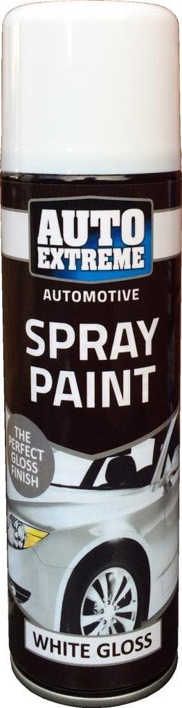 250ml Auto Spray Paint White Gloss 1902 Spray Can Household Car Van Bike Aerosol Paint (1 Pack)