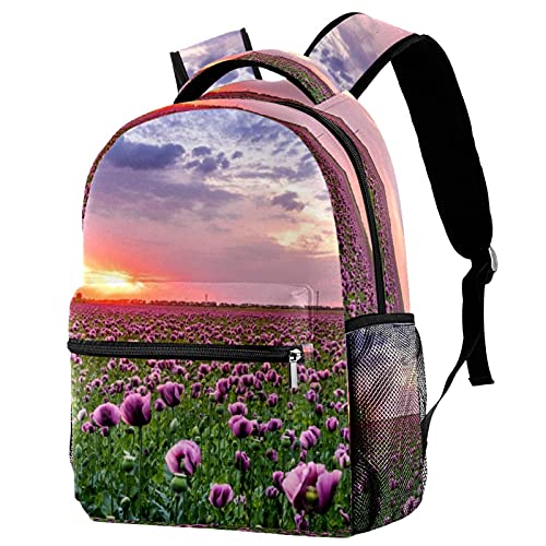 Sac à dos d'écolier pour ordinateur portable 14" au motif fleuri et zébré du campus au bureau