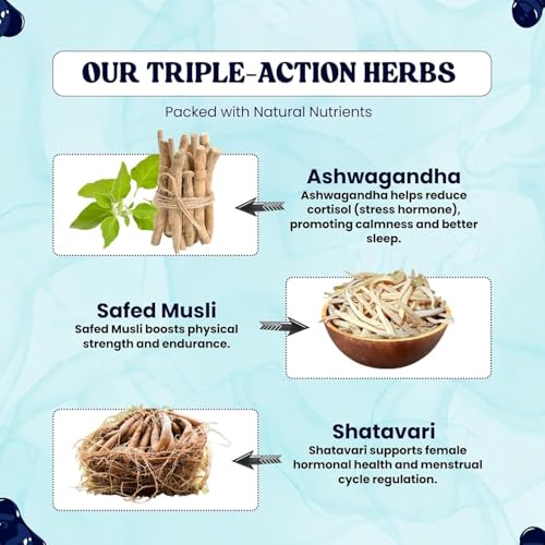 Image of Daily Wellness Ashwagandha Gummies for Men & Women | Stress Relief, Energy & Vitality Support | Mixed Fruit Flavor | No Added Sugar | Vegan | Gluten free | 30 Gummies | Ashwagandha, Shatavari & Safed Musli