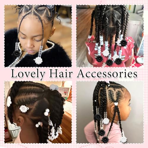 Barrettes à cheveux fleur en résine résistante pour tresses de filles