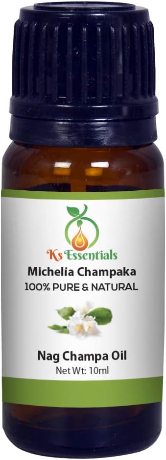 Nag Champa Essential Oil (Michelia Champaka) 100% Pure and Natural Oil Steam Distelled (10ml)