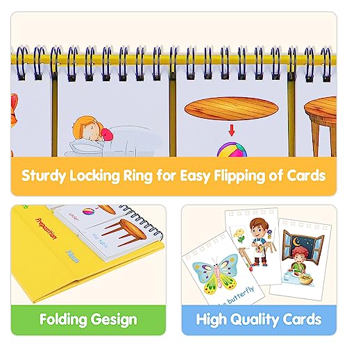 Auchq Sentence Building Flip Chart for Kids,Speech Autism Therapy Learning Materials for Preschool Kindergarten Elementary Special Classroom Must Haves, Essentials Supplies for Homeschool - Image 7