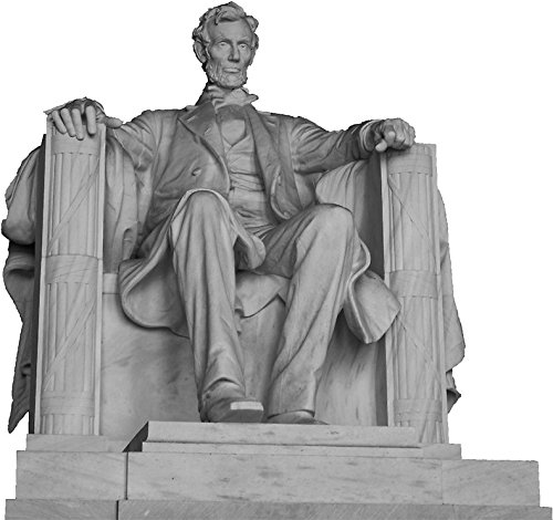 Imán decorativo Abraham Lincoln metálico redondo 5" miniatura 1