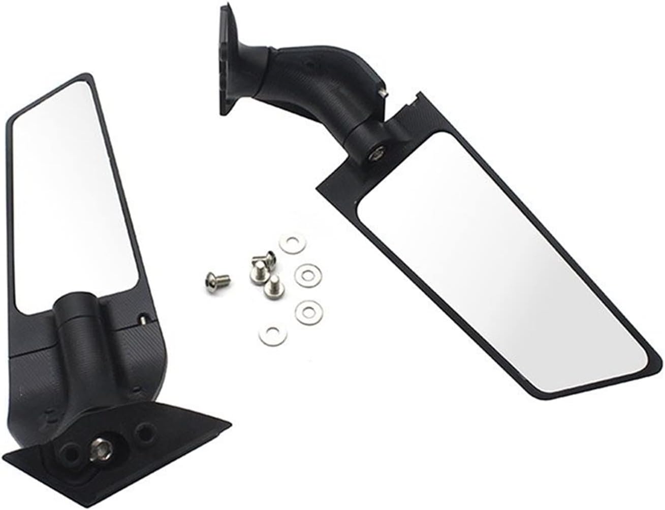 XYBZJPFor Ducati for Panigale V2 V4 Semspeed Newest Modified Motorcycle 2PCS Rearview Mirrors Wind Wing Adjustable Rotating Side Mirrors (Color : Black)