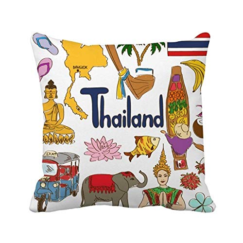 Coussin Thaïlande multicolore, l'idée cadeau idéale pour canapé - 2