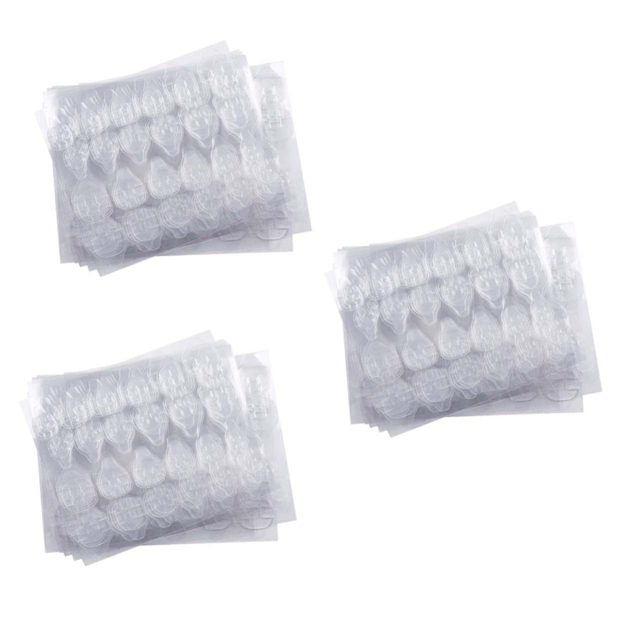 FRCOLOR 3er-set Jelly-nagelkleber-aufkleberpackung Nagelkleber Für Einfache Nagelkunst-erstellung 50 Blatt * 3