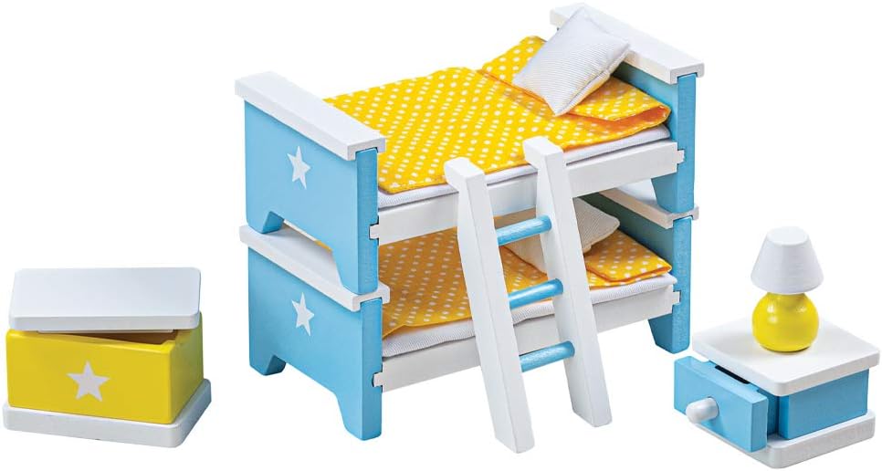 Tidlo- Children's Bedroom Muebles para Casas de muñecas, Multicolor (T-0223)