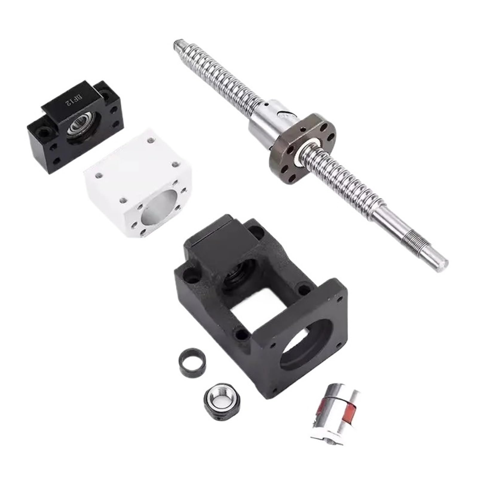 Metal Ball Screw nut end Processing 1pcs SFU2010 Ball Screw Spindle Kits and Motor Kits for Engraving Machine Accessories(1200mm)