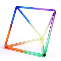 Vista 2 de Pirámide cantante de cristal arco iris, excelente sonido para meditación curativa, con cuenco de cristal para cantar, accesorios de meditación