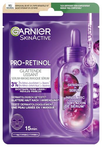 Garnier SkinActive Pro-Retinol Glättende Serum-Maske