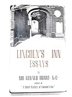 Lincoln's Inn essays B0007ISNXQ Book Cover