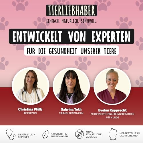 TIERLIEBHABER – Hundefutter Nass 400g 6X Rind mit Gemüse – Von Tierärzten entwickelt – Nassfutter Hund mit 91% Fleischanteil – Dog Food als Hundenassfutter 400g Dosen