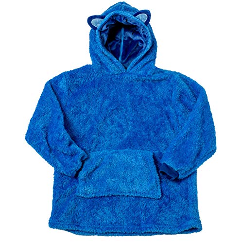 IvyH Kinderen Sherpa Hooded Sweatshirt, Pet Shaped Hoodie Sweatshirt Deken met Ruime Voorzak, Super Zachte Gezellige Draagbare Deken Sweatshirt voor Kinderen en Tieners, One Size Past All