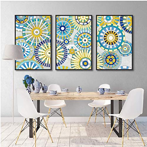 Affiche art abstrait 50x70cm style kaléidoscope pour décoration murale moderne de chambre