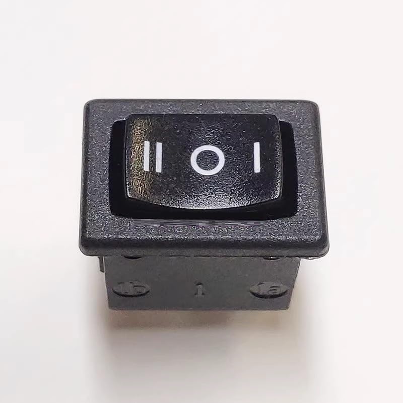 R19A 3-Position SPDT Latching Rocker Switch, 13x19mm On-Off-On Maintained Position with UL Certification