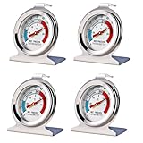 4 Pack Refrigerator Freezer Thermometer Large Dial Analog Thermometer