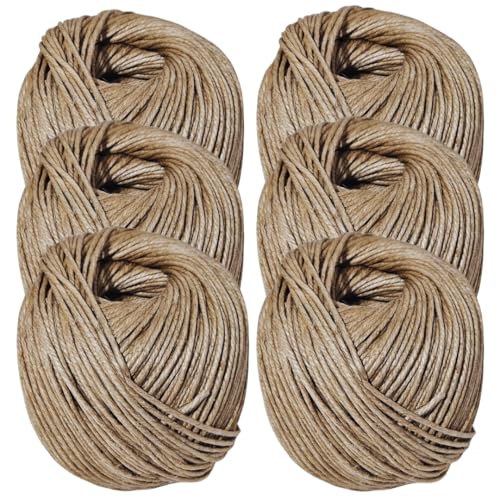 KIT C/6 Un. Fio Cordão Barbante Rami 4mm 500g Aprox. 130 Mts Artesanato Convite Amarração Presente