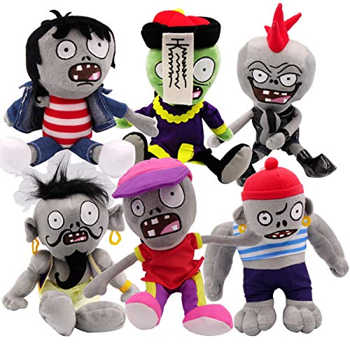 Hot Deals TavasHome Plants VS Zombies 2 PVZ Figures Plush Toys,Stuffed Soft Game Doll,New Zombies (Set of 6Pcs)