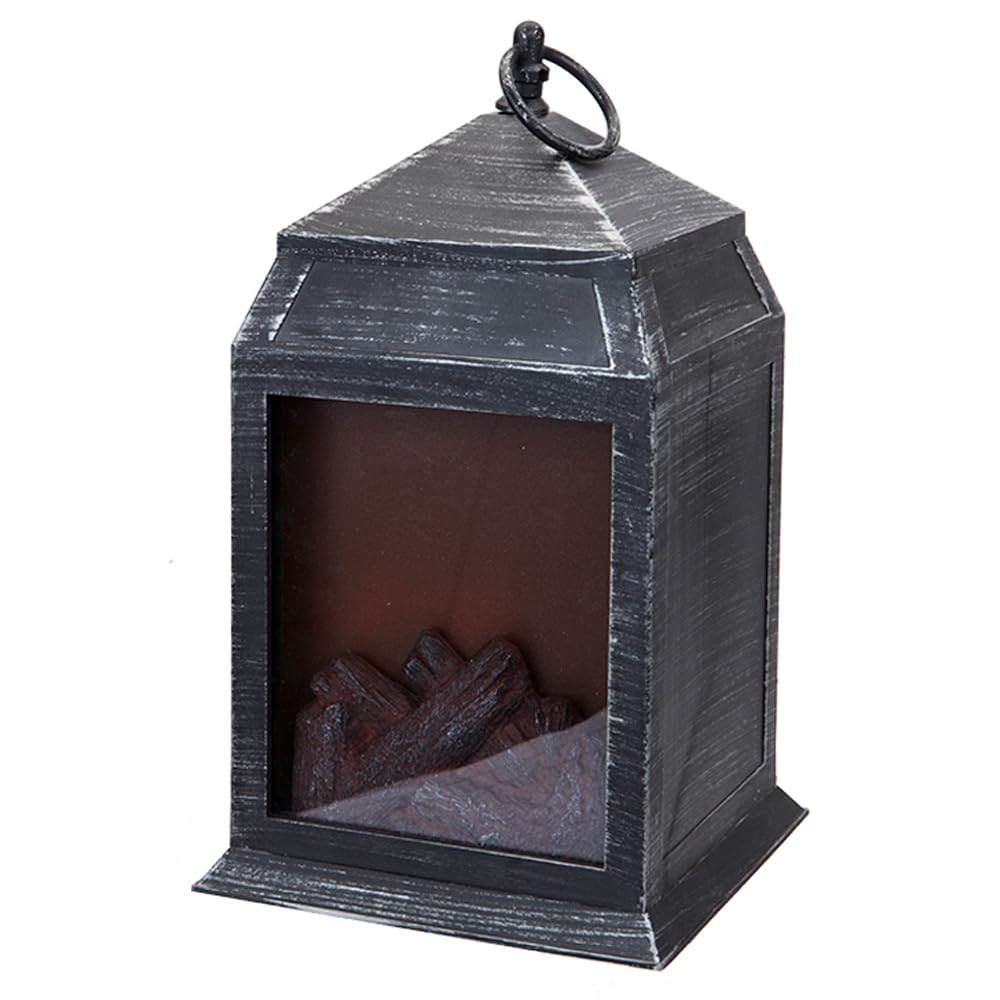 Easylife Lifestyle Solutions Black Easylife Dancing Flame Lantern H26xw16xd13.5cm Indoor And Outdoor Led Flame Lantern - Fully Guaranteed