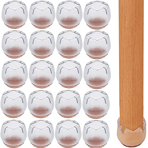 32x Schutzkappen Für Stuhlbeine | Stuhlbeinkappen Filz | Stuhlbeinkappen | Filzgleiter für Stühle | Stuhlbeinschoner | Stuhlsocken | Stuhlgleiter | Stuhlbeinkappen Silikon (Silikon, Ø 26-31mm) Cover