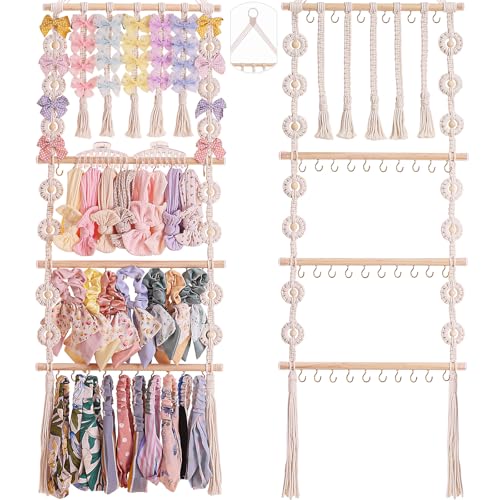 Officentra Bow Organizer for Girls Claw Clip Organizer Bow Hanger for Girls