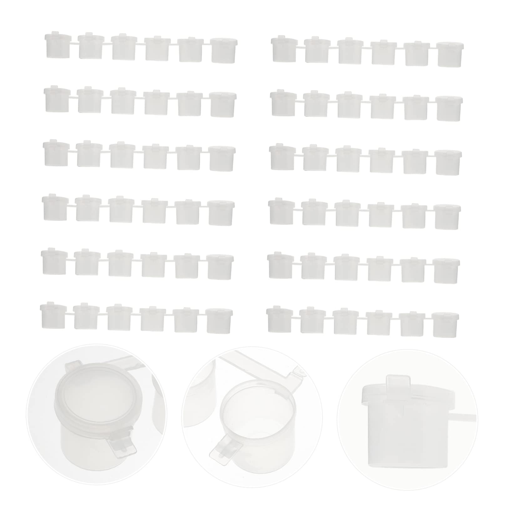 20pièces Pots De Peinture Vides Plastique pour Projets Artistiques Et Boîte De Rangement Compacte Et Légère pour Peinture Et Aquarelle