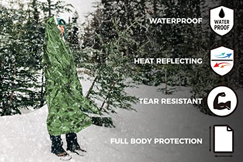Dagmi Outdoors Emergency Survival Blanket 4 Pack Thermal Mylar Foil Space Blankets For Extreme Cold Weather - Nasa Designed - Perfect For Camping, Hiking, Car, Warmth - Outdoor Waterproof Gear #TOP4
