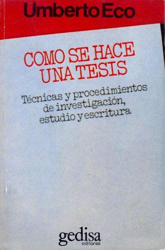 Como se hace una tesis tecnica
