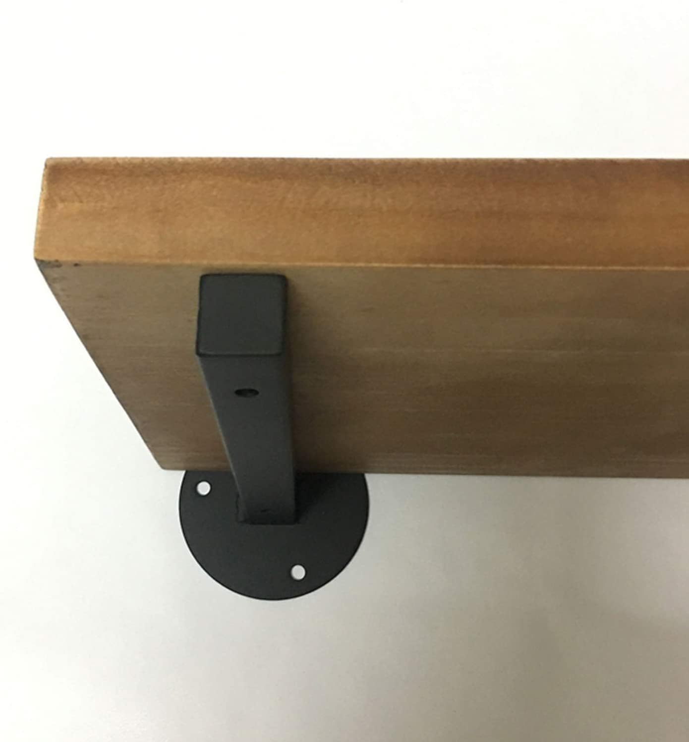 Wall Mounted Shelve Brackets,Board Shelf Brackets,2 Pack Metal Shelf Brackets,Black Industrial Floating Bracket,Wall Mounted Heavy Duty Rustic Shelf Brackets,Decorative Garden Flower Racks Supports,2x