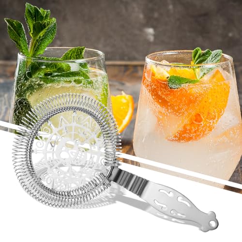 Colador de acero inoxidable resistente para evitar trozos de hielo en tus cócteles 4