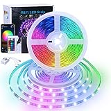 ☎【Intelligente Steuerungsweise】: Die LED strip leiste kann per IR Fernbedienung und APP gesteuert werden,können Sie das RGB LED Streifen auch über Alexa und Google Assistant Sprachsteuerung。Downloaden Sie die Magic Home Pro App herunter, Sie können sich die Lieblingsfarben, Helligkeit einstellen, Änderungsmodus.