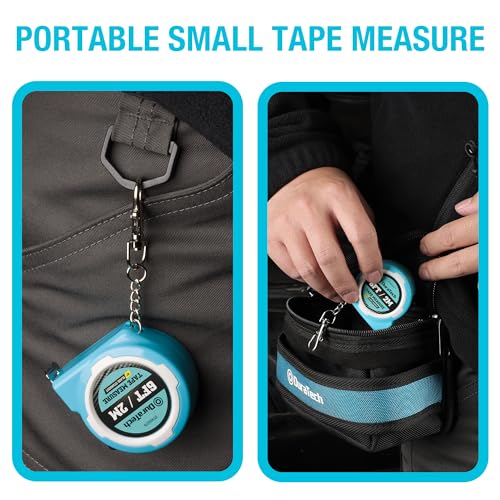 Duratech DT406078 Mini Tape Measure, 2 Pcs 6Ft Inch/Metric Small Tape Measure thumb #4