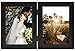 Golden State Art, 5x7 Double Picture Frame Vertical Hinged Photo Frame 2 Opening Folding Family Frames Collage, with Real Glass (5x7, Black, 1-Pack)