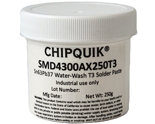 Image of Chip Quik SMD4300AX250T3 Solder Paste in jar 250g (T3) 63Sn /Pb37 no clean water washable