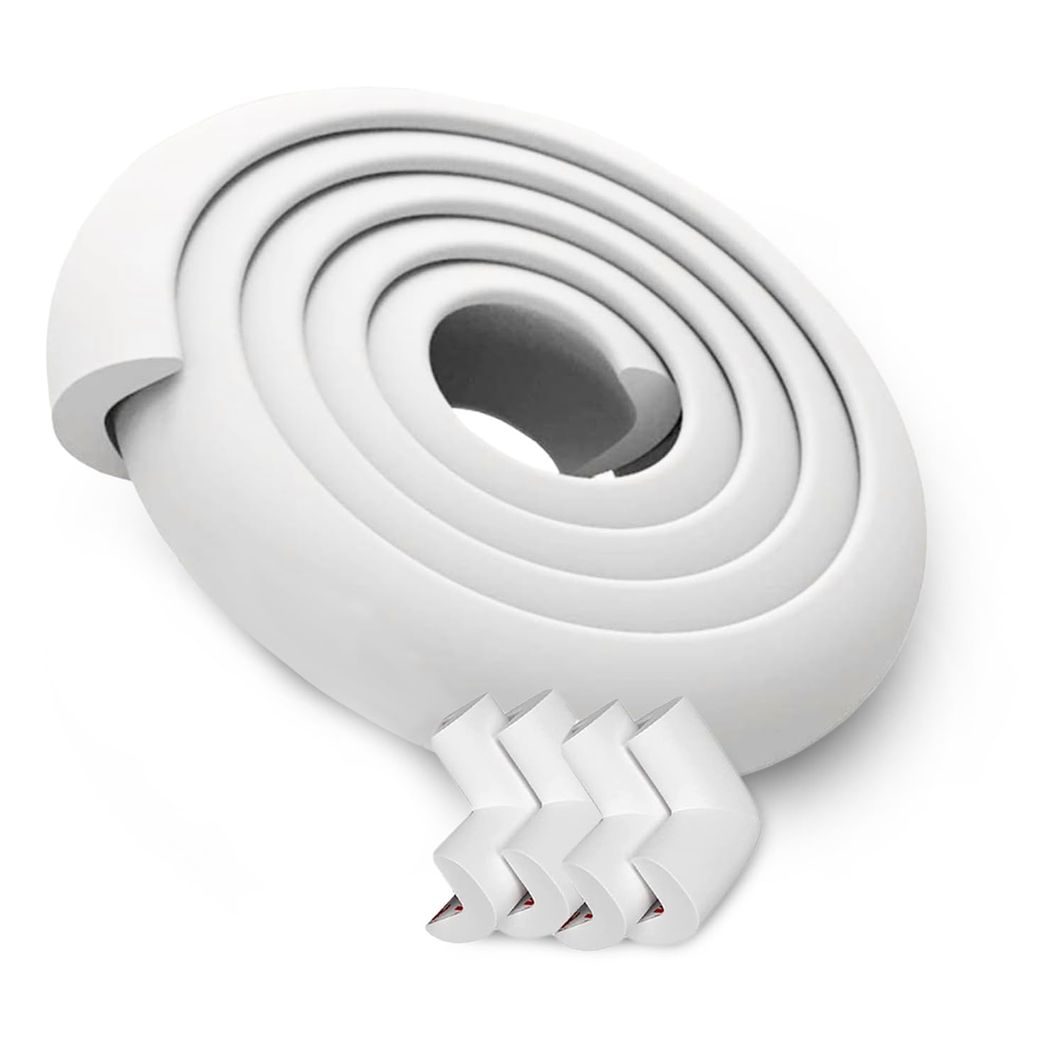 BabyPro Baby proofing Edge and Corner Combo (12mm, Pack of 5) by Certified Professional Childproofer of 2 Meters of Edge Guard & 4 Corner Protectors Covering, Furniture Corners (White)-image-35