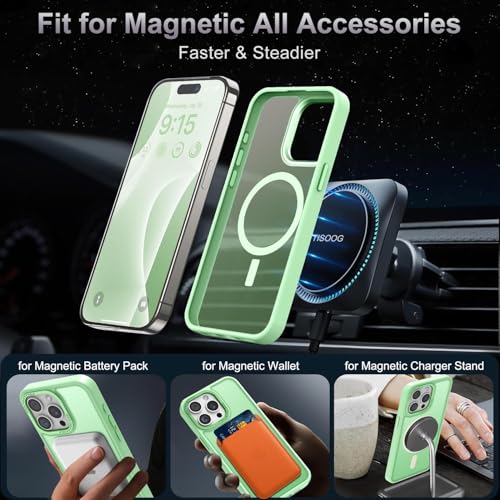 Magnetic iPhone 15 Pro Case with Strong MagSafe & Drop Protection