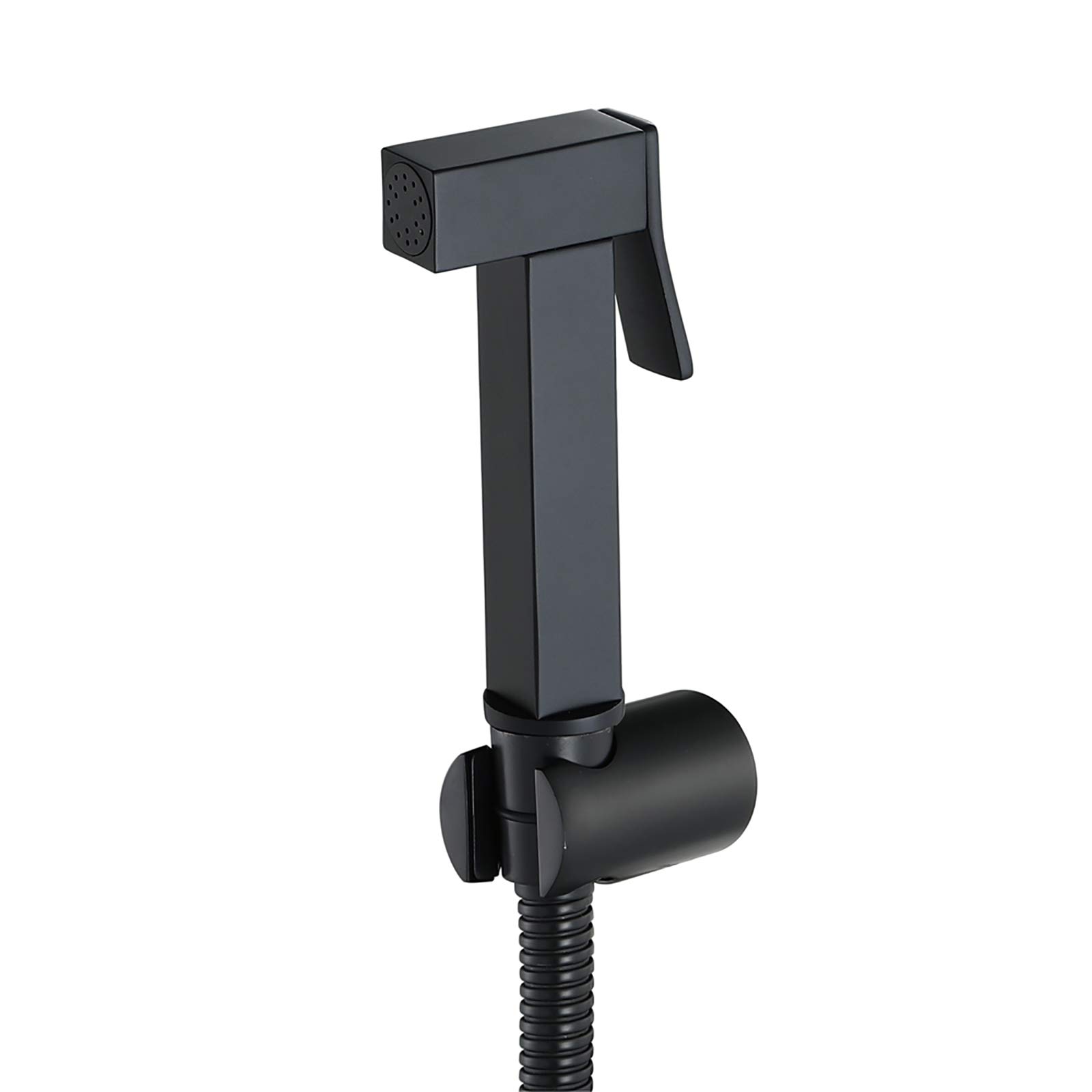 Spruzzatore portatile for bidet for WC, set di spruzzatori portatili for pannolini in tessuto nero Kit spruzzatore for bidet da bagno in ottone con supporto for l'igiene personale, animali da bagno, t
