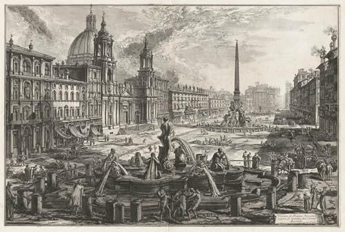 Cuadro de Piranesi de la Piazza Navona 60x90cm para vestir paredes vacías con arte