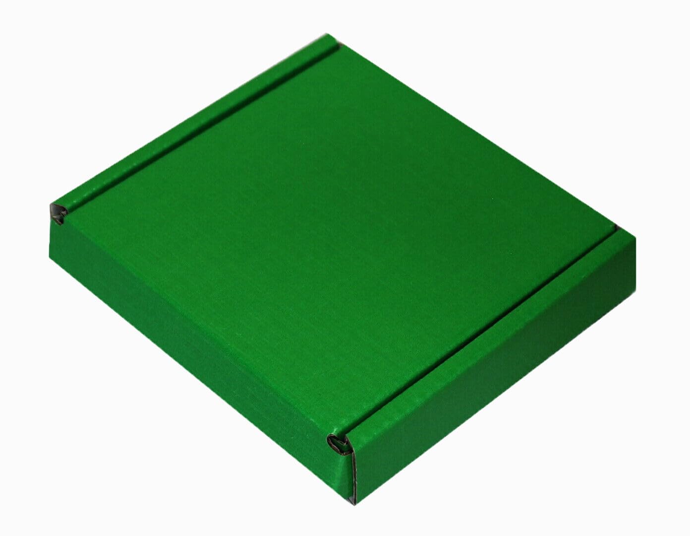MEG4TEC 50 Pack Shipping Coloured Boxes A7/C7 Cardboard Large Letter PIP Mailing Gift Box (Green, MINI C7 (10cm x 10cm x 2cm))