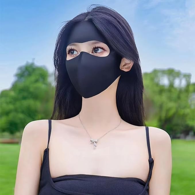 Rider Mask, Helmet Mask, Unisex Mak,face Cover, Unisex Black, Reusable, Snug Fit, Dustproof, Cotton, Classic Style Full Face Mask-image-49