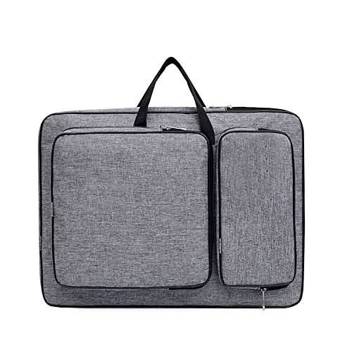 Image of haozaikeji A3 Artist Portfolio Carry Case Bag Portable Waterproof Canvas Shoulder Bag Painting Pad Backpack for Sketching Painting Art Supplies with Shoulder Straps & Carry Handle