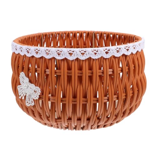 Homoyoyo Cesta de Mimbre Grande para Macetas Decorativas Cesta para Almacenamiento y Jardineras de Interior Color Caqui Adecuado para Plantas Suculentas y Decoración de Jardín