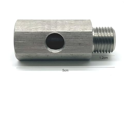 Miniatura 4 de Acero inoxidable M14x1.5 hembra a M14x1.5 macho con adaptador de puerto NPT 18 Turbo suministro línea de alimentación medidor de presión de aceite
