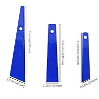 Vista 2 de 3 piezas de plástico azul esparcidor de placa raspadora de placa de frotis cepillos duraderos, flexibles, fáciles de limpiar, kit de espátula